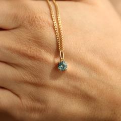 Nangi fine jewelry - green sapphire necklace in yellow gold