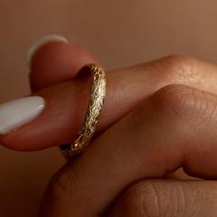 Nangi fine jewelry - white lab-grown diamond ring in gold