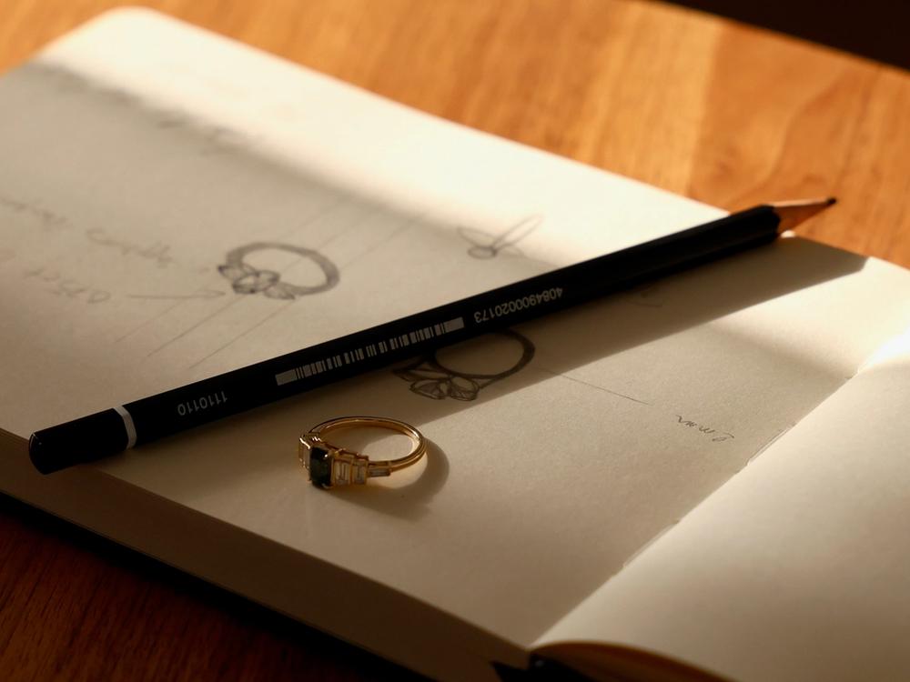 Custom Diamond Gold Ring - Nangi