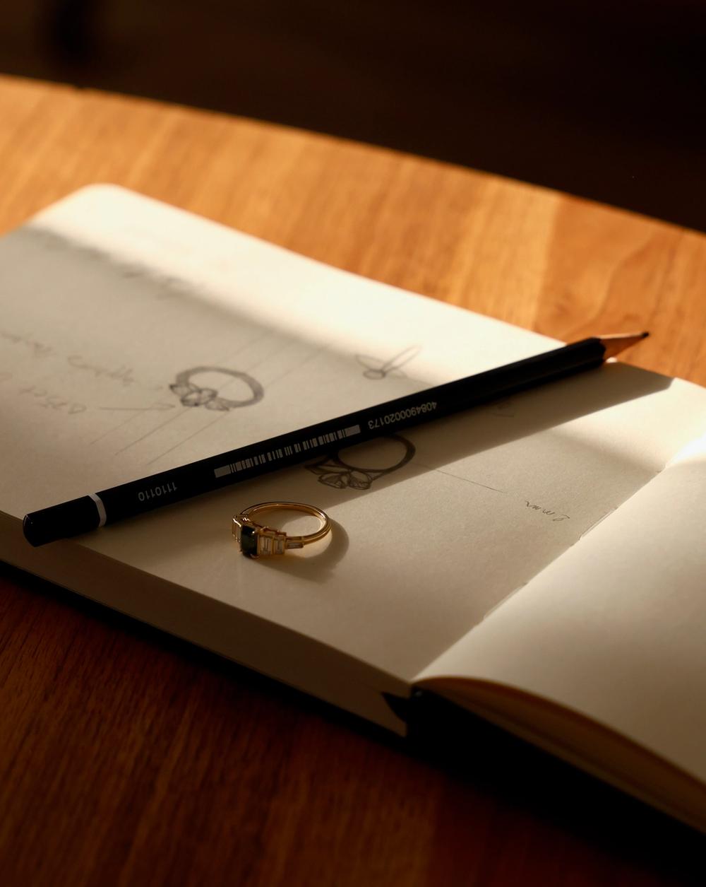 Custom Diamond Gold Ring - Nangi