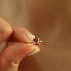 Nangi fine jewelry - pink tourmaline ring in yellow gold