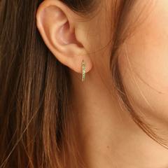 Nangi fine jewelry - green sapphire earring in yellow gold