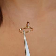 Nangi fine jewelry - brown tourmaline ring in yellow gold