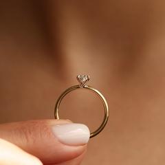 Nangi fine jewelry - white lab-grown diamond ring in gold