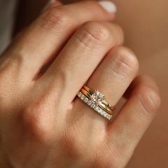 Nangi fine jewelry - pink ring in yellow gold