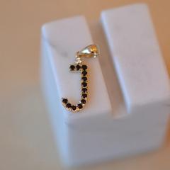 Nangi fine jewelry - black sapphire necklace in yellow gold