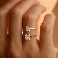 Nangi fine jewelry - white lab-grown diamond ring in gold