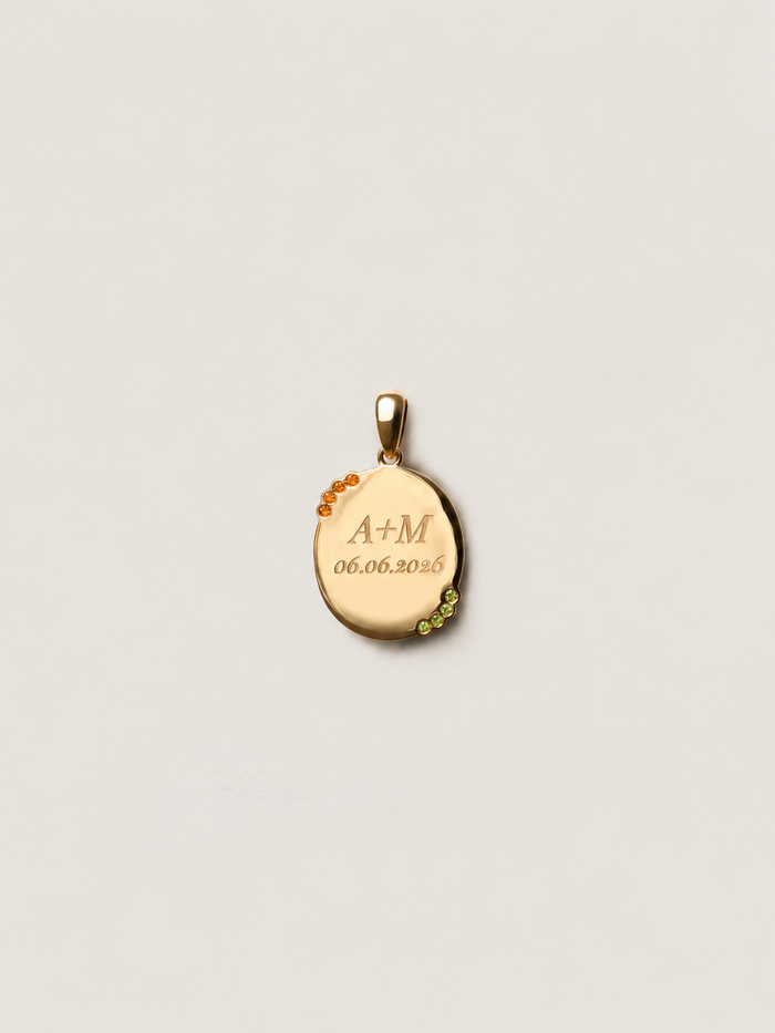 Nangi fine jewelry - white lab-grown diamond pendant in gold