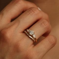 Nangi fine jewelry - white lab-grown diamond ring in gold