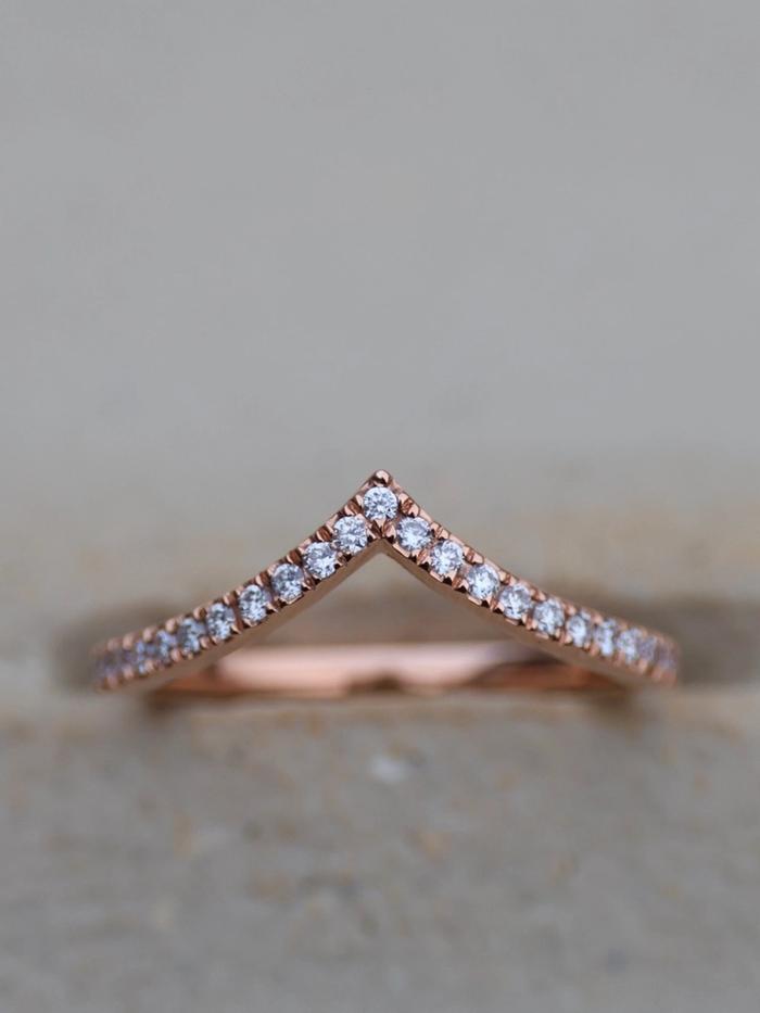 Nangi fine jewelry - white ring in rose_gold