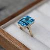 Nangi fine jewelry - blue topaz ring in yellow gold