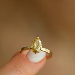 Nangi fine jewelry - lab-grown diamond ring in yellow gold