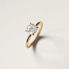 Nangi fine jewelry - white lab-grown diamond ring in gold