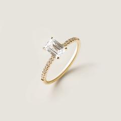 Nangi fine jewelry - white lab-grown diamond ring in gold