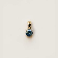 Nangi fine jewelry - teal / Peacock pendant in yellow gold