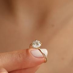 Nangi fine jewelry - white lab-grown diamond ring in gold