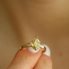 Nangi fine jewelry - lab-grown diamond ring in yellow gold