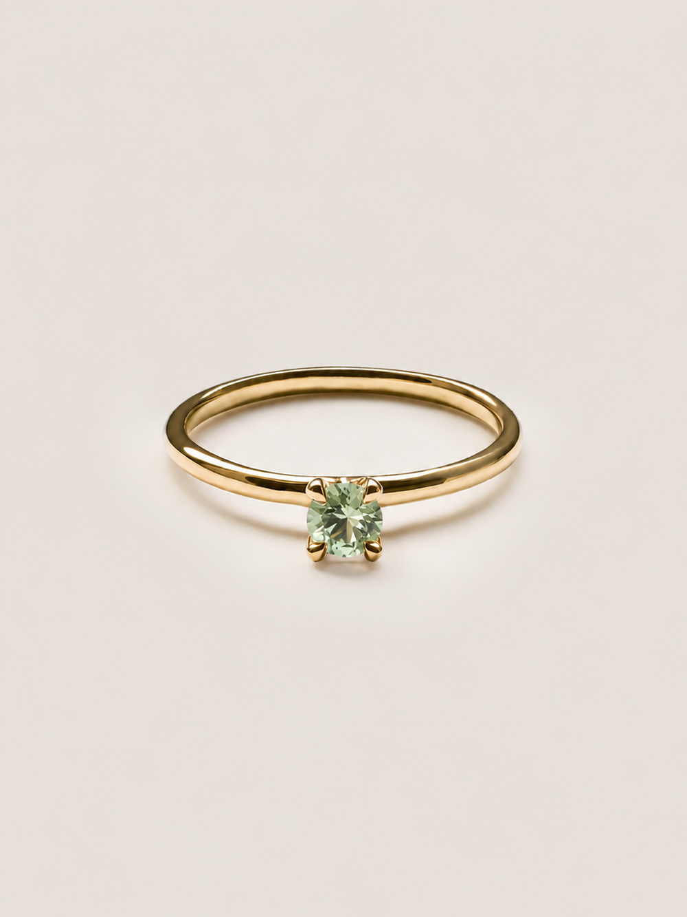 Petite Green Peacock Sapphire Ring