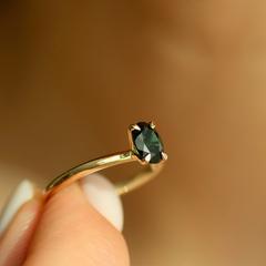 Nangi fine jewelry - black tourmaline ring in yellow gold