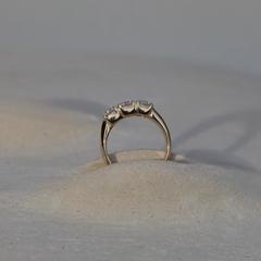 Nangi fine jewelry - white lab-grown diamond ring in gold