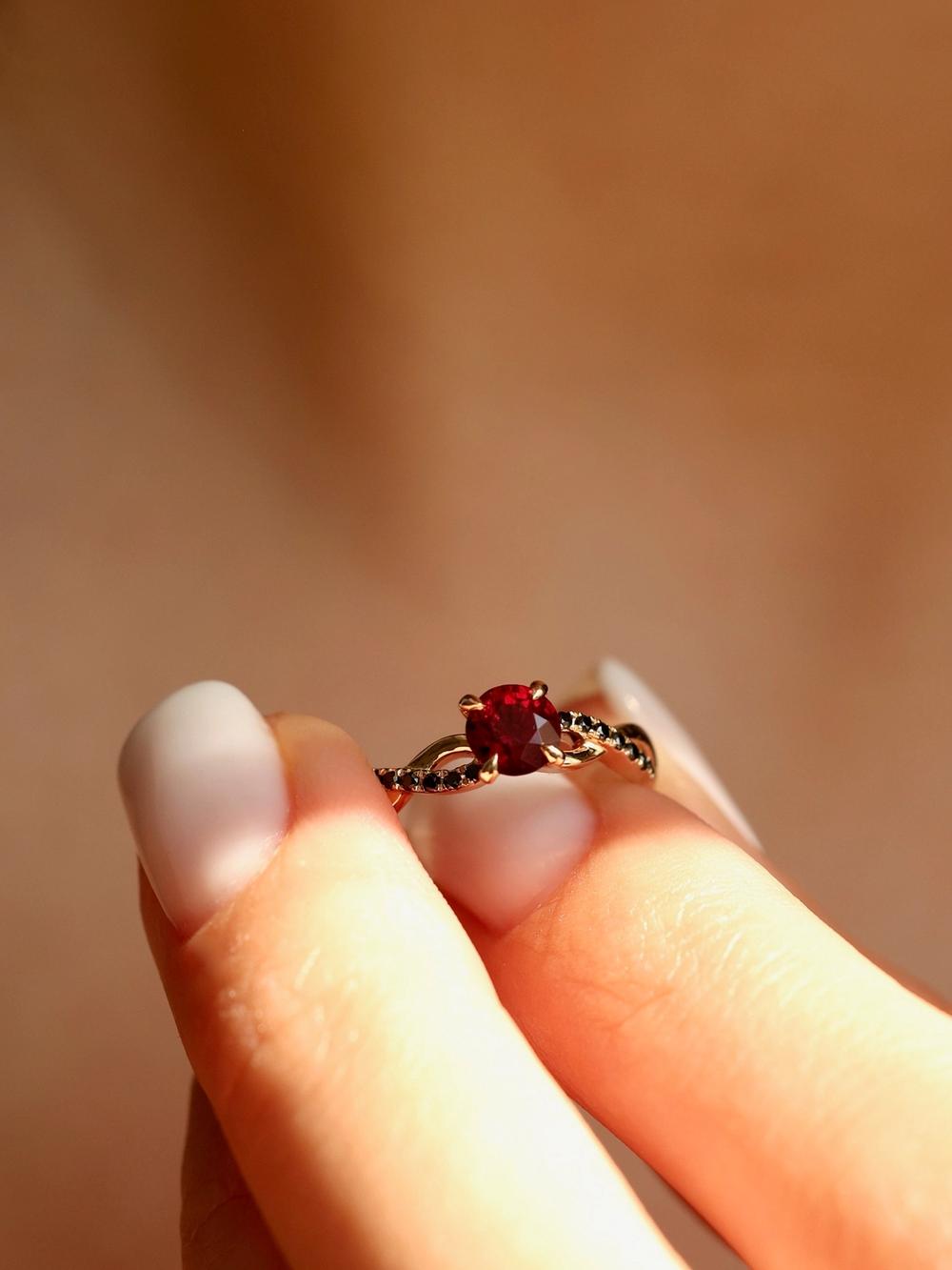 Twisted Ruby Glow & Black Diamonds