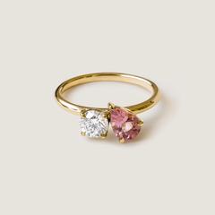Nangi fine jewelry - pink tourmaline ring in yellow gold