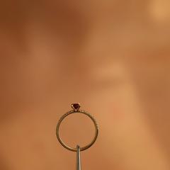 Nangi fine jewelry - red ruby ring in yellow gold
