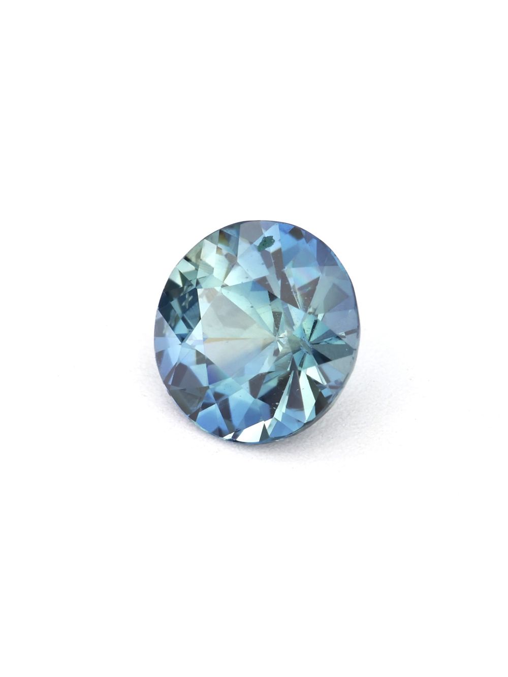 Midnight Teal Sapphire — 0.58 ct Round Cut