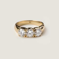 Nangi fine jewelry - white lab-grown diamond ring in gold