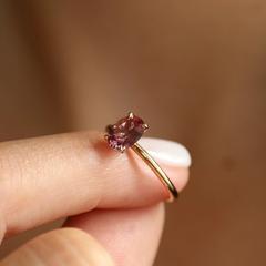 Nangi fine jewelry - pink ring in yellow gold