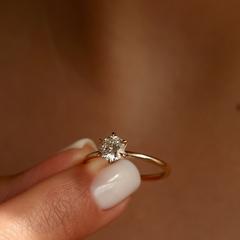 Nangi fine jewelry - white lab-grown diamond ring in gold