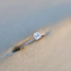 Nangi fine jewelry - white lab-grown diamond ring in gold