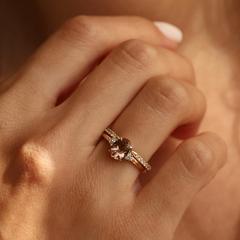 Nangi fine jewelry - brown tourmaline ring in yellow gold
