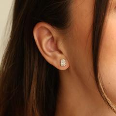 Nangi fine jewelry - white earring in yellow gold