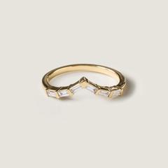 Nangi fine jewelry - white lab-grown diamond ring in gold