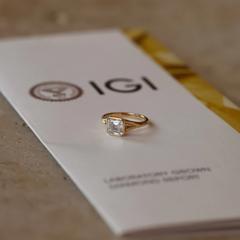 Nangi fine jewelry - lab-grown diamond ring in gold