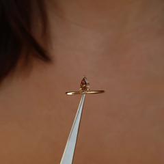 Nangi fine jewelry - brown tourmaline ring in yellow gold