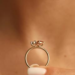 Nangi fine jewelry - orange tourmaline ring in yellow gold