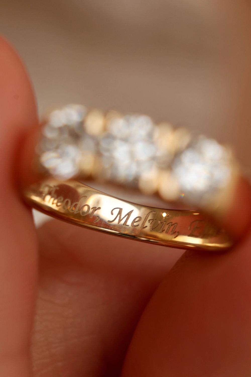 Personlig gravering gullring