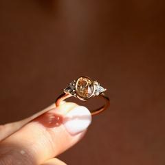 Nangi fine jewelry - orange ring in yellow gold