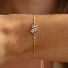 Nangi fine jewelry - white lab-grown diamond bracelet in gold