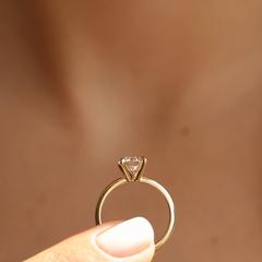 Nangi fine jewelry - white lab-grown diamond ring in gold