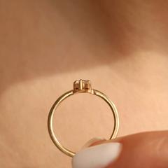 Nangi fine jewelry - white lab-grown diamond ring in gold