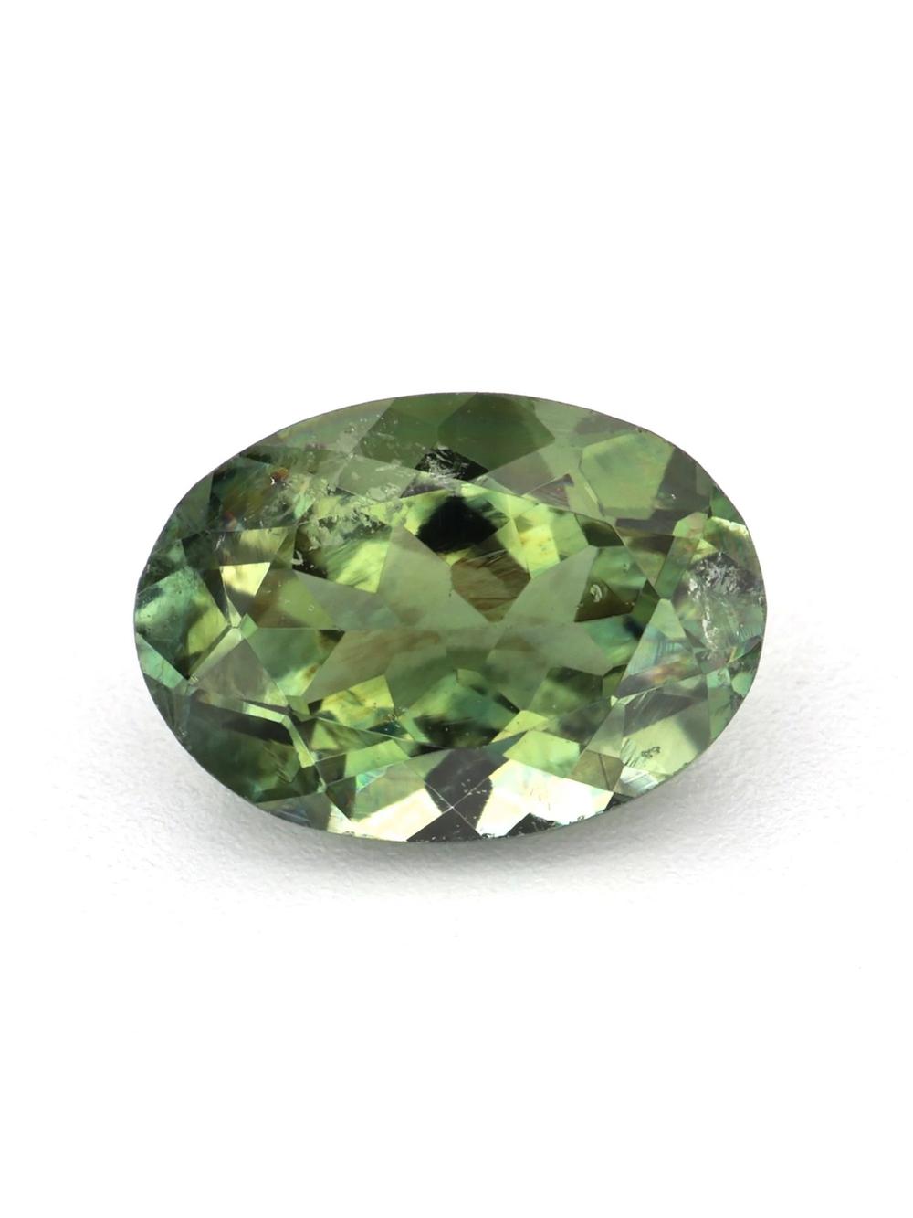 Custom Compass 0,80 ct Oval Green Tourmaline Solitaire – Yellow Gold