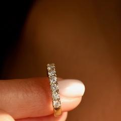 Nangi fine jewelry - white lab-grown diamond ring in gold