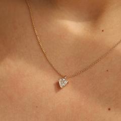 Nangi fine jewelry - white lab-grown diamond necklace in gold