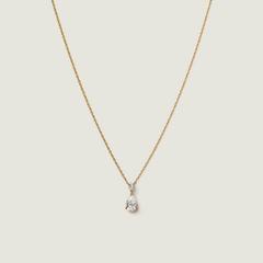 Nangi fine jewelry - white lab-grown diamond necklace in gold