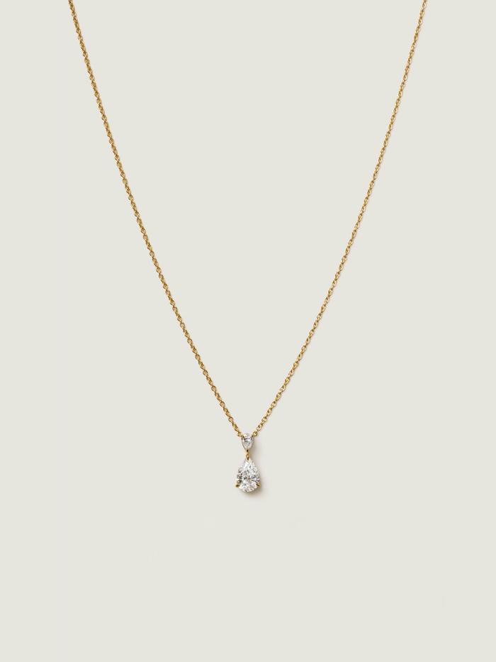Nangi fine jewelry - white lab-grown diamond necklace in gold