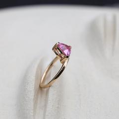 Nangi fine jewelry - pink ring in yellow gold