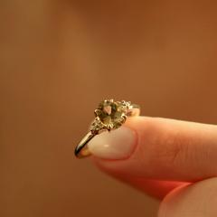 Nangi fine jewelry - champagne tourmaline ring in yellow gold